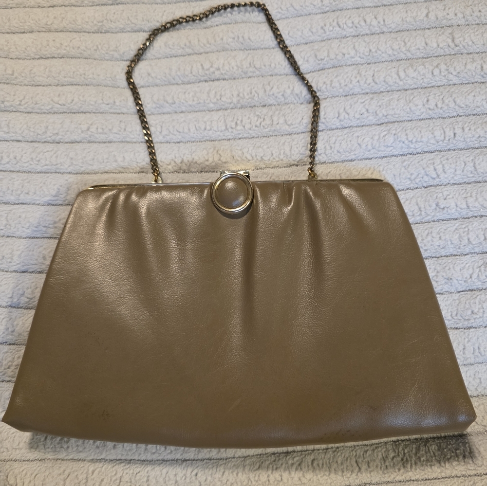 Vintage Ande Tan Clutch Bag